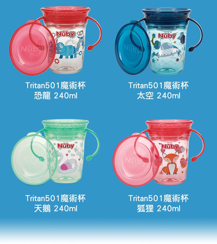 Nuby - Tritan501魔術杯-狐狸 (240ml)