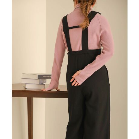 日本 Bab - 文藝少女歐風吊帶褲-格紋-卡其