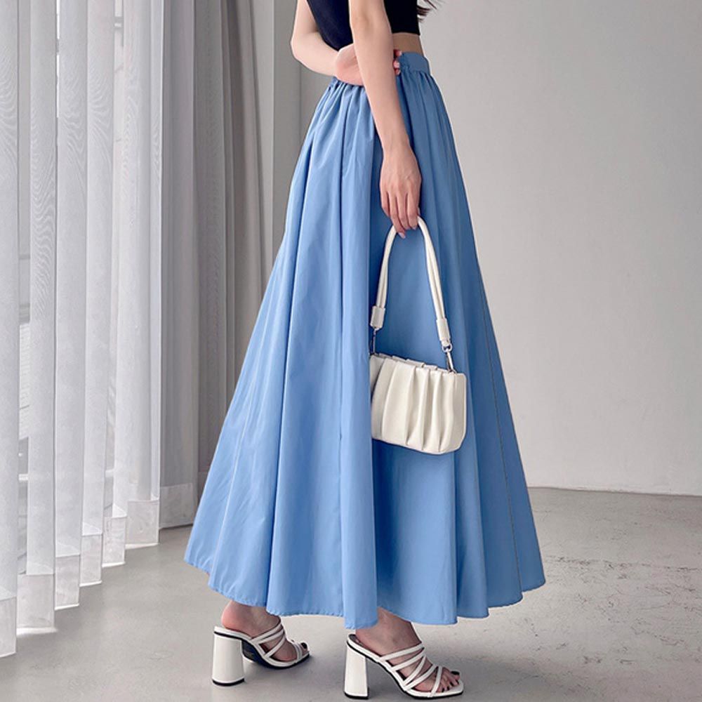 日本 GRL - 熱銷定番 百搭透氣修身長裙-寶貝藍