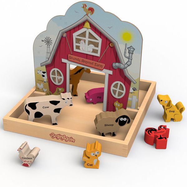 BeginAgain - 木質故事益智拼圖-農場動物叫聲系列