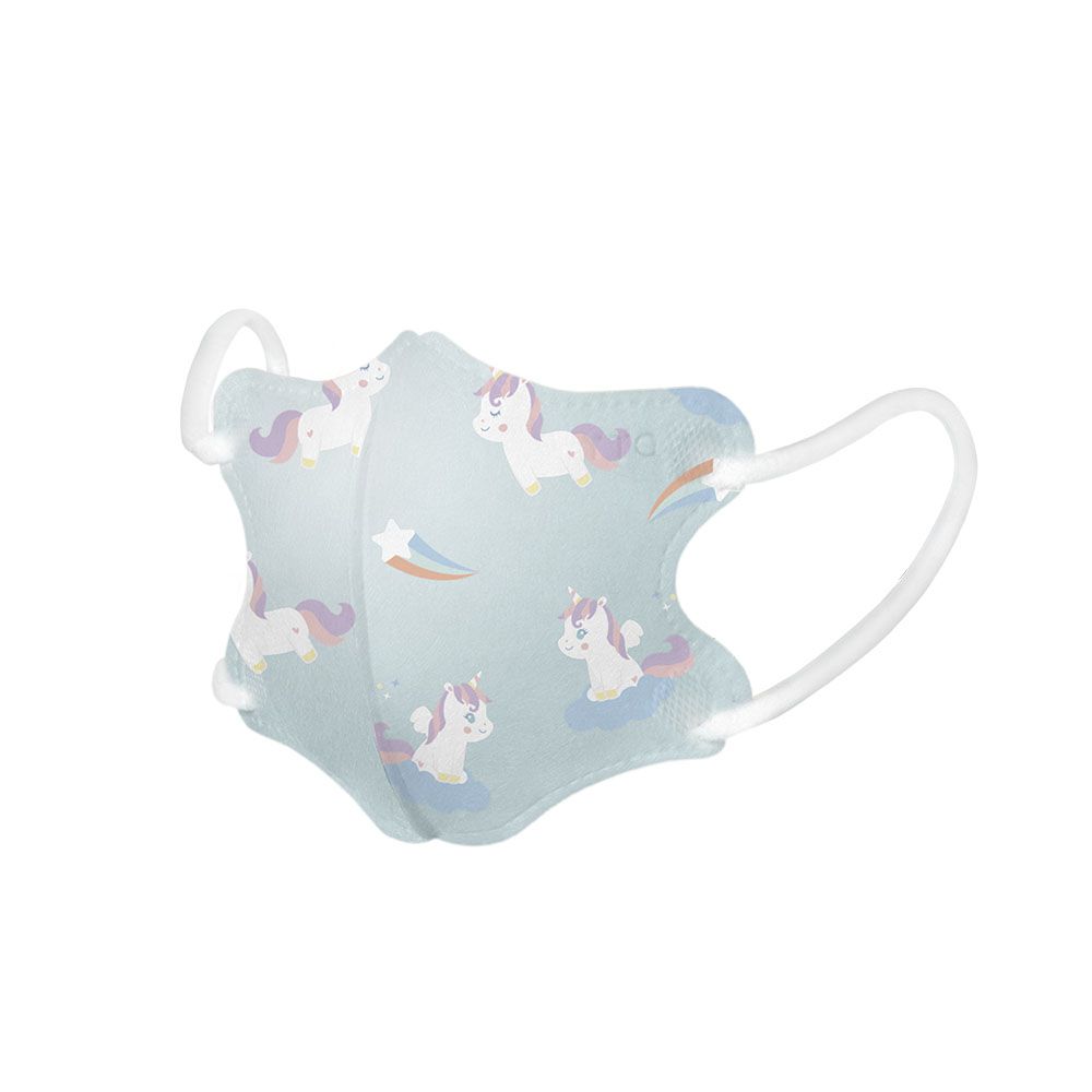 (兩盒組)幼童3D空氣口罩-萌萌獨角獸款-3-6歲適用 (10.5X14.5cm)-30入/盒