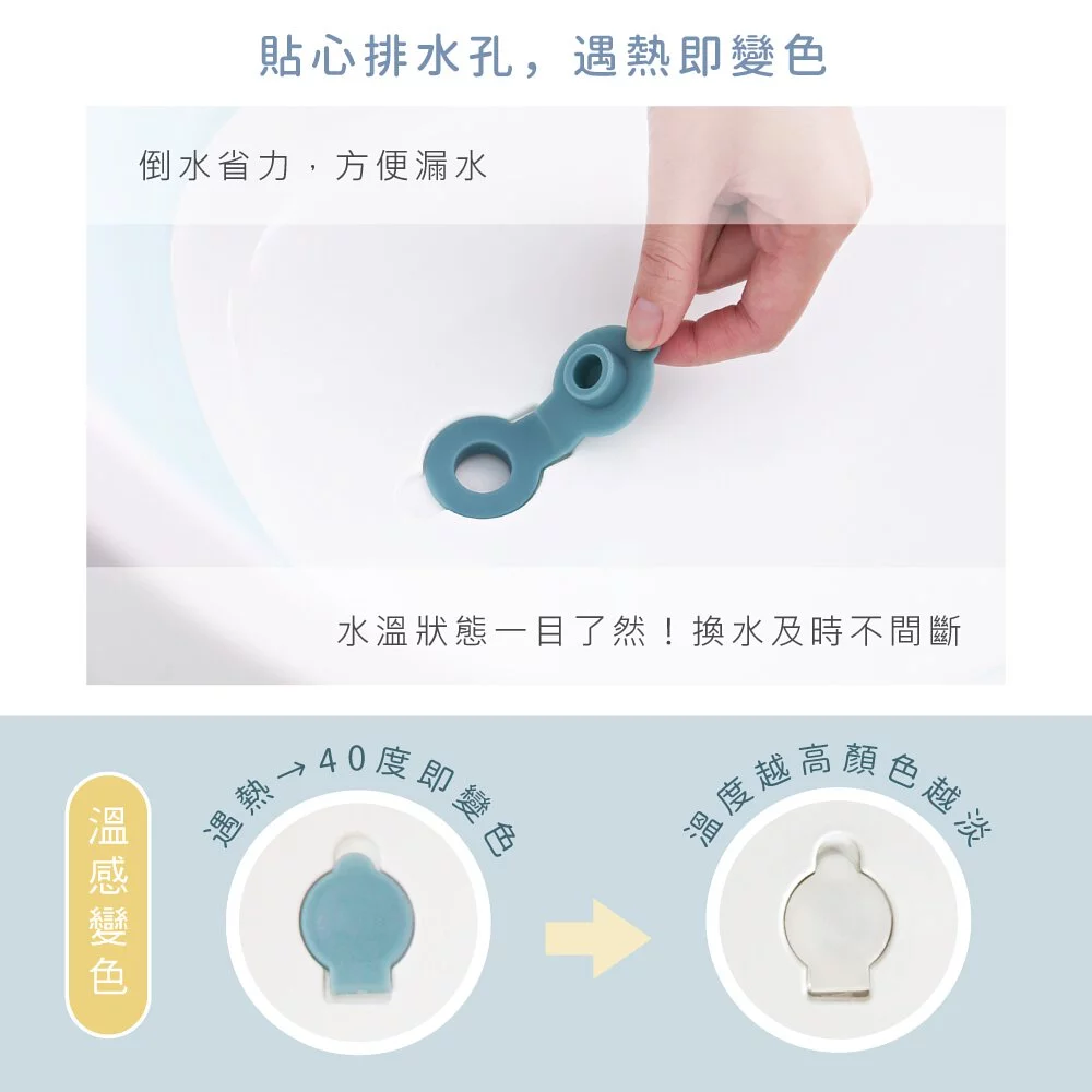 KINYO - 多功能溫感變色摺疊盆-藍色-LP1721BU