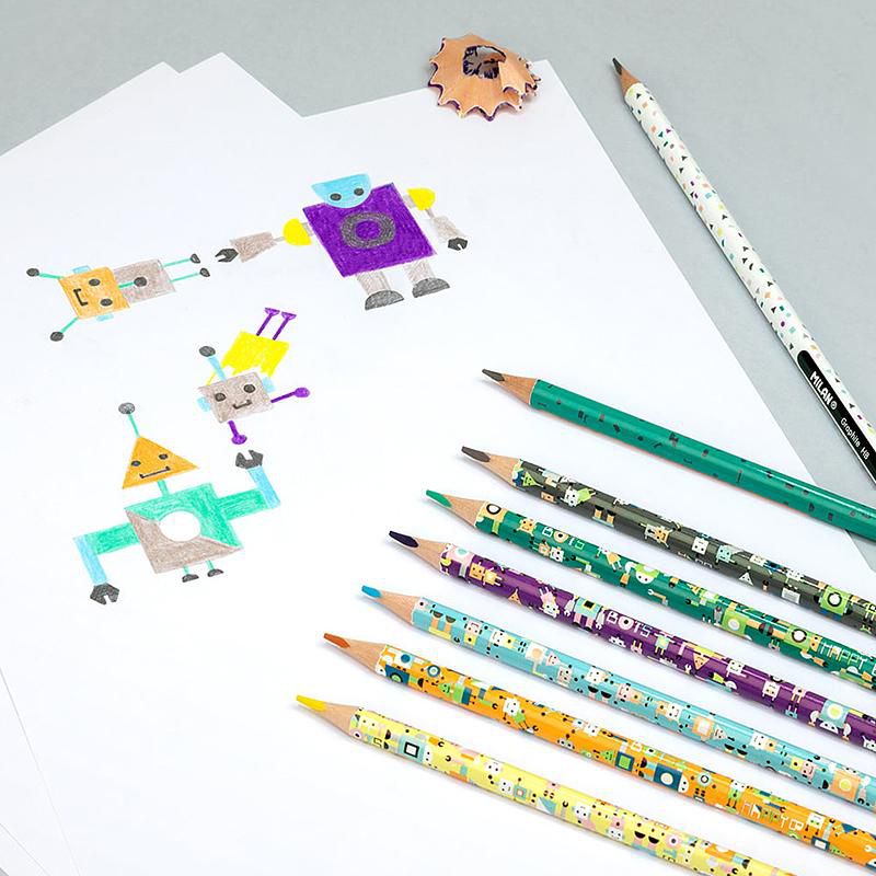 MILAN - 快樂機器人色鉛筆_6入