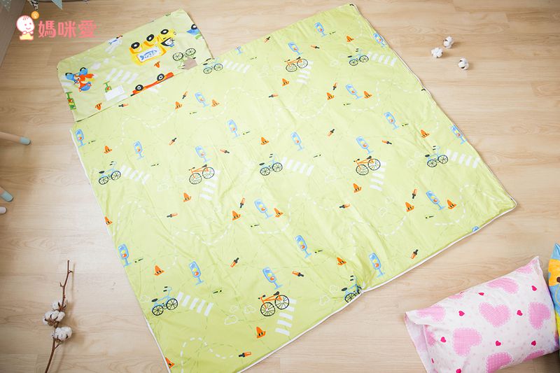 鴻宇 HongYew - 防螨抗菌100%美國棉鋪棉兩用兒童睡袋-交通樂園-1778