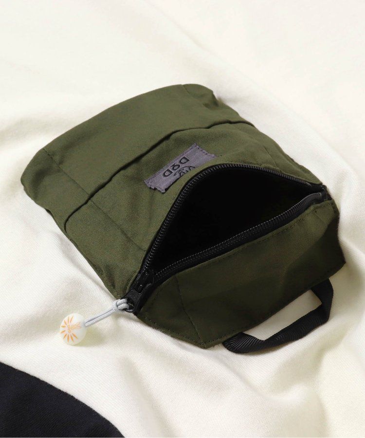 日本 BREEZE - 聯名款 夜光拉鍊大口袋短袖上衣(大人)-撞色-白