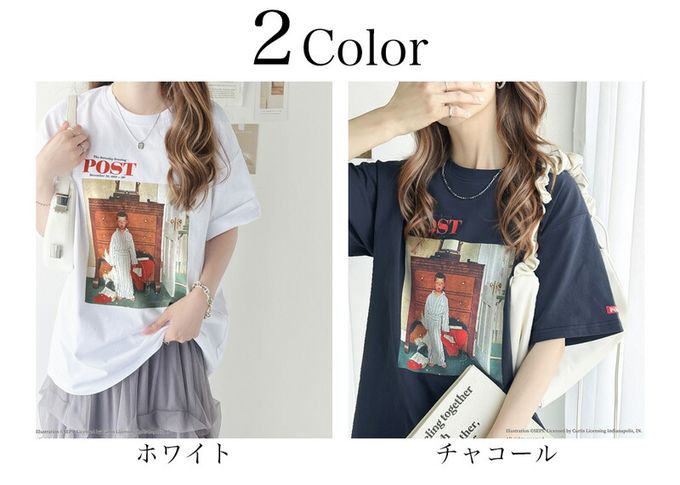 日本 Classical Elf - 設計師聯名 復古印花寬版T恤-聖誕節的真相-白