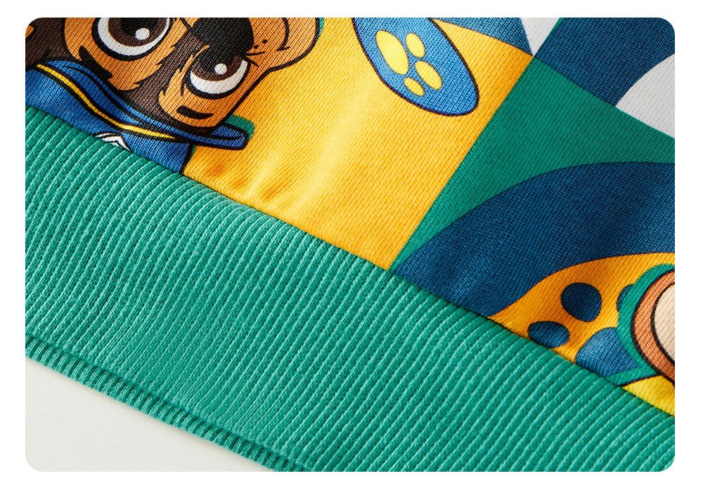 卡通汪汪隊滿版森林圓領長袖上衣-卡通人物天天-紫粉色