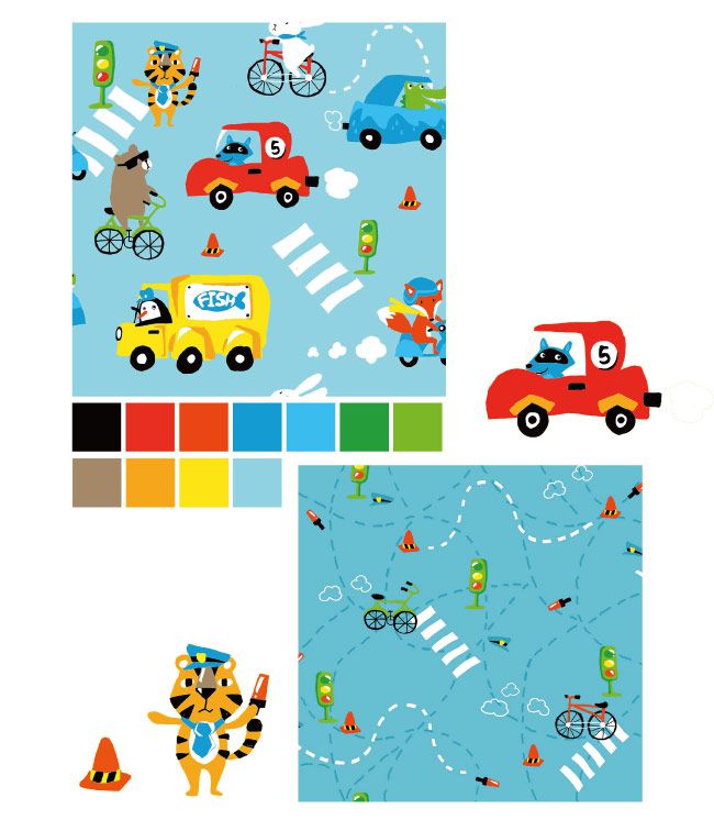 鴻宇 HongYew - 雙人床包枕套組 防蹣抗菌100%美國棉-旅行家-藍