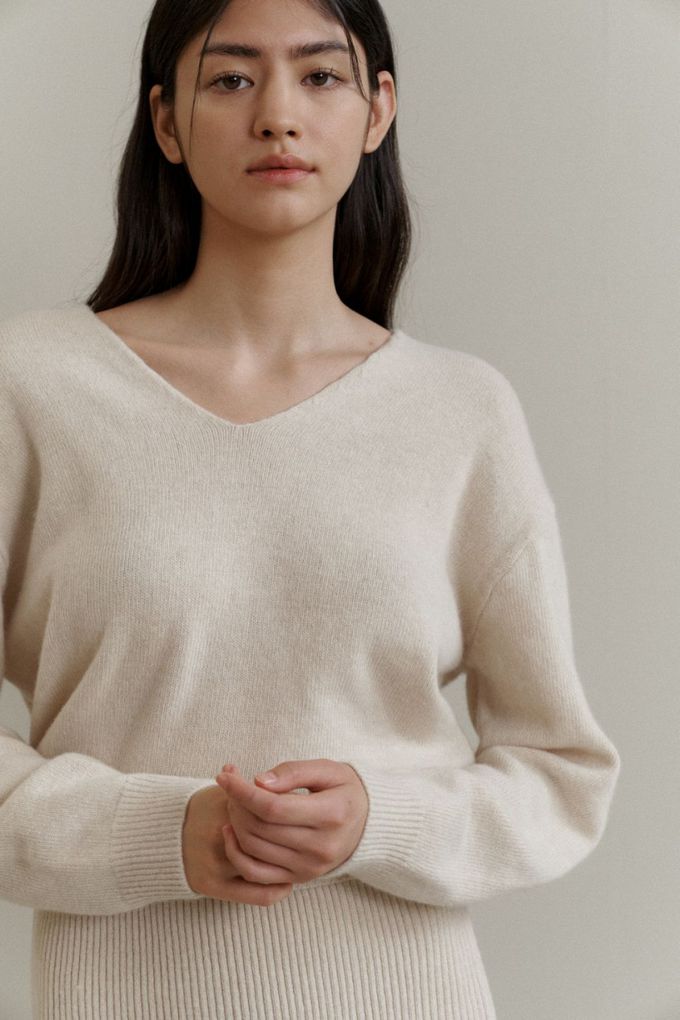 韓國女裝連線 - 彈性混羊毛坑條中長裙-灰 (FREE)