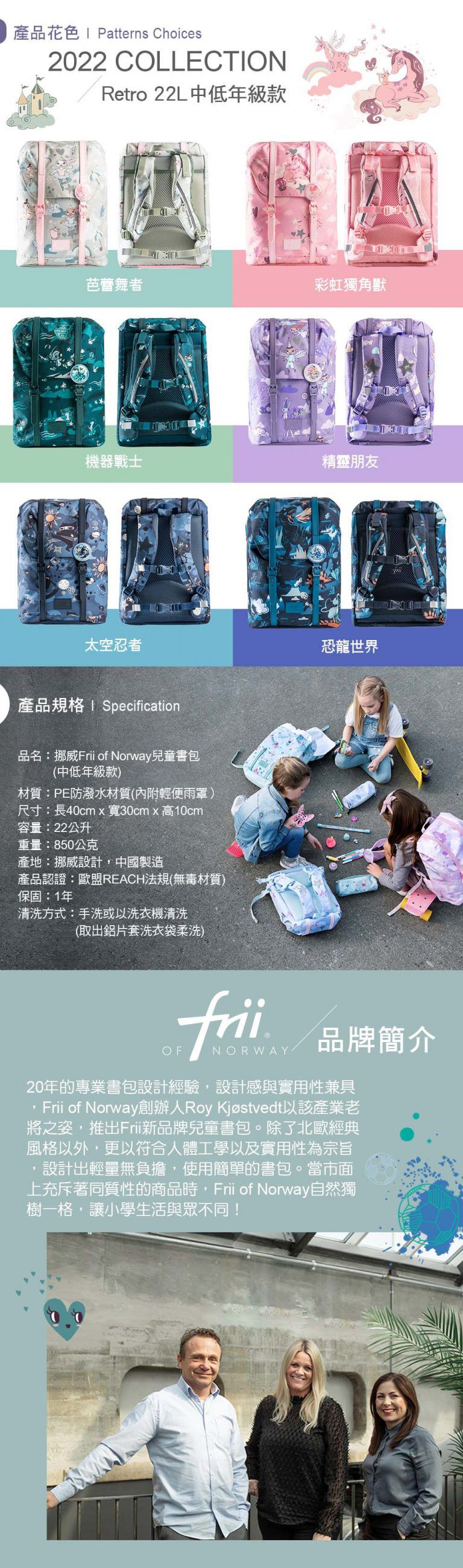 挪威Frii - Retro書包22L-機器戰士'22