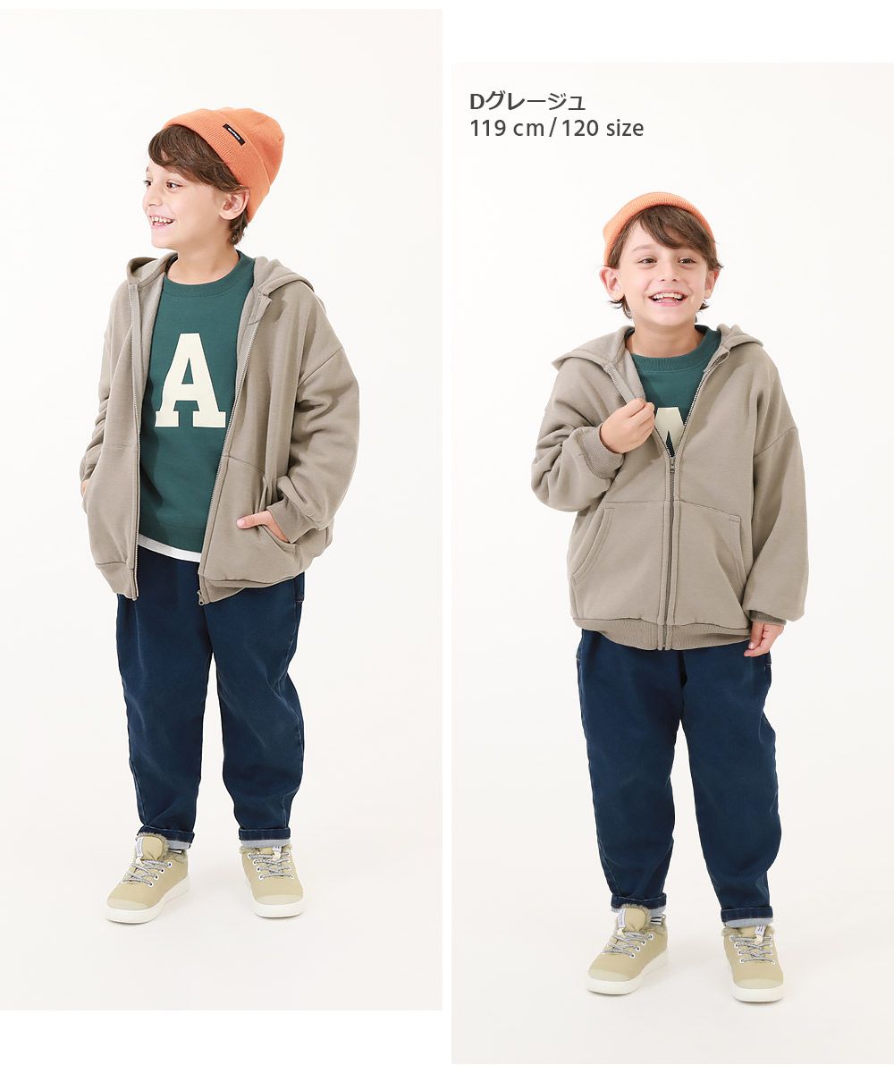 日本 devirock - [上學定番]內刷毛素面休閒連帽外套-黑