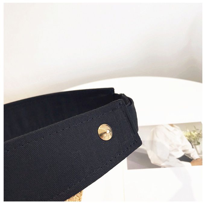 大帽沿空頂遮陽帽-卡其 (56-58cm)