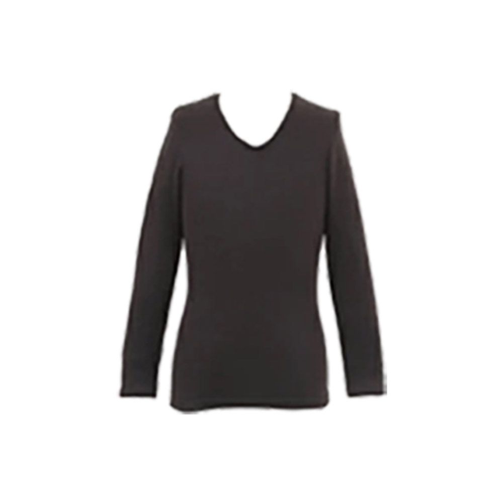 日本製 肌極保暖衣V領-男-黑色