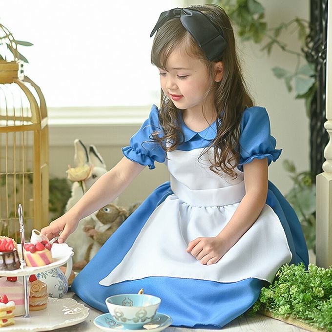 日本 Catherine Cottage - [萬聖節]經典愛麗絲少女短袖洋裝-淺藍