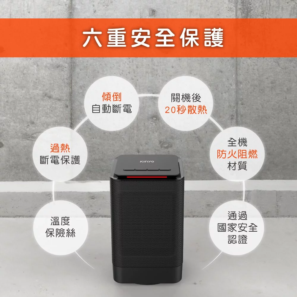 KINYO - 迷你陶瓷電暖器(NEH-120) (W125xH206xD125mm)