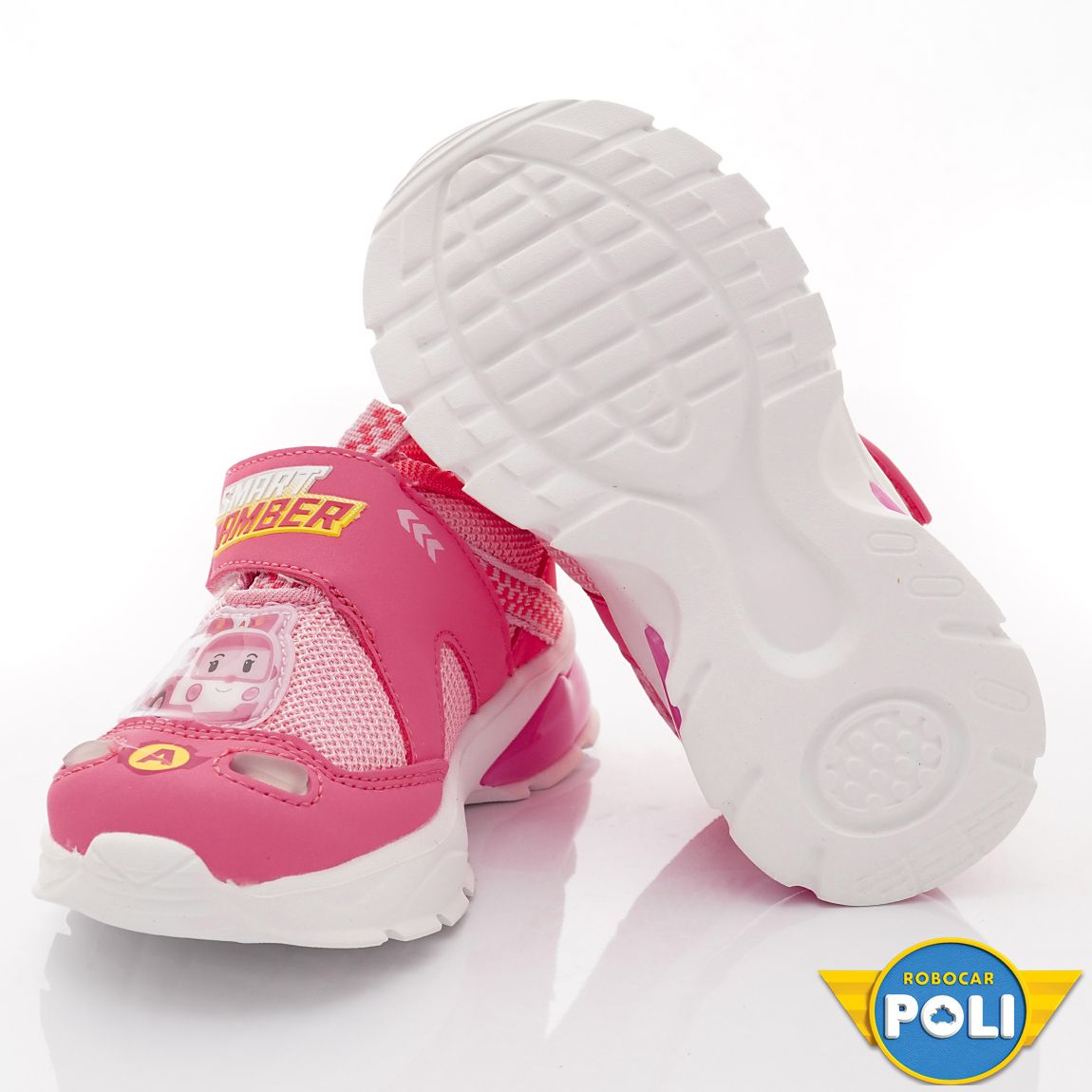 POLI 波力救援小英雄 - 電燈運動款(中小童段)-運動鞋-粉紅
