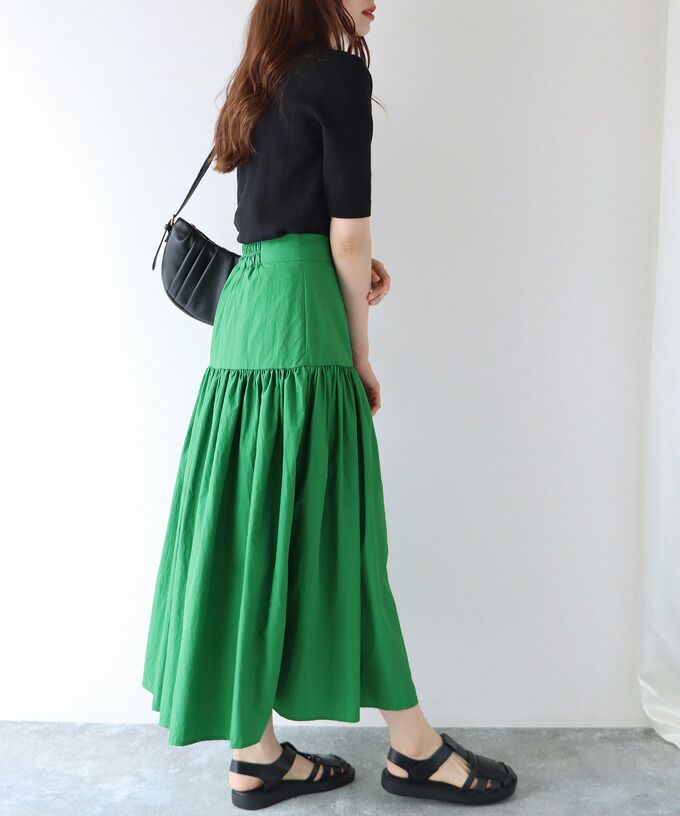 日本 BLUE EAST - 百搭顯瘦長裙-米杏