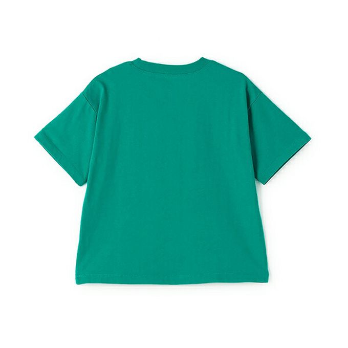 日本 petit main - 100%棉 幽默印花短袖上衣-拍照比YA-亮黃