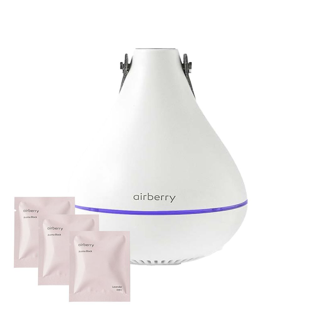 韓國 airberry - 智能衣櫃香氛/空氣循環機(附香氛片3個)-薰衣草精油