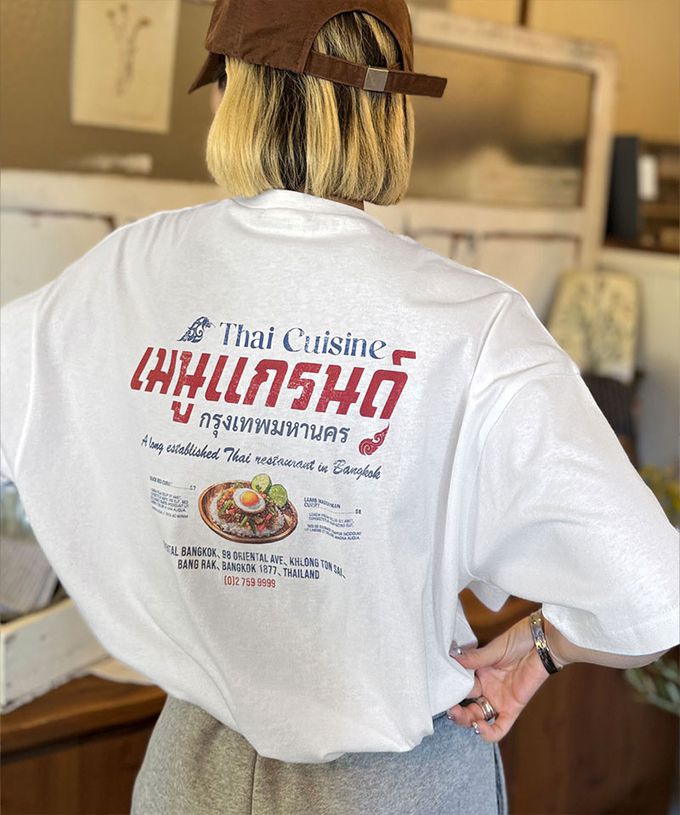 日本 Classical Elf - Java 純棉泰國風印花寬鬆短袖T恤-水藍