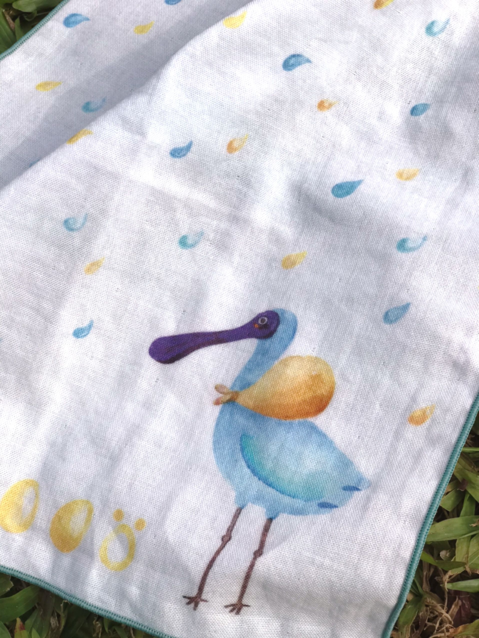 minihope美好的親子生活 - 離家出走的黃喉貂-有機棉雙層紗手帕 (28x28cm)