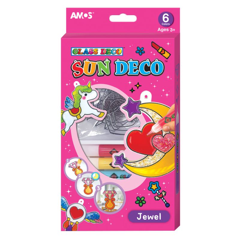 韓國 AMOS - 6色飾品集主題吊飾玻璃彩繪膠