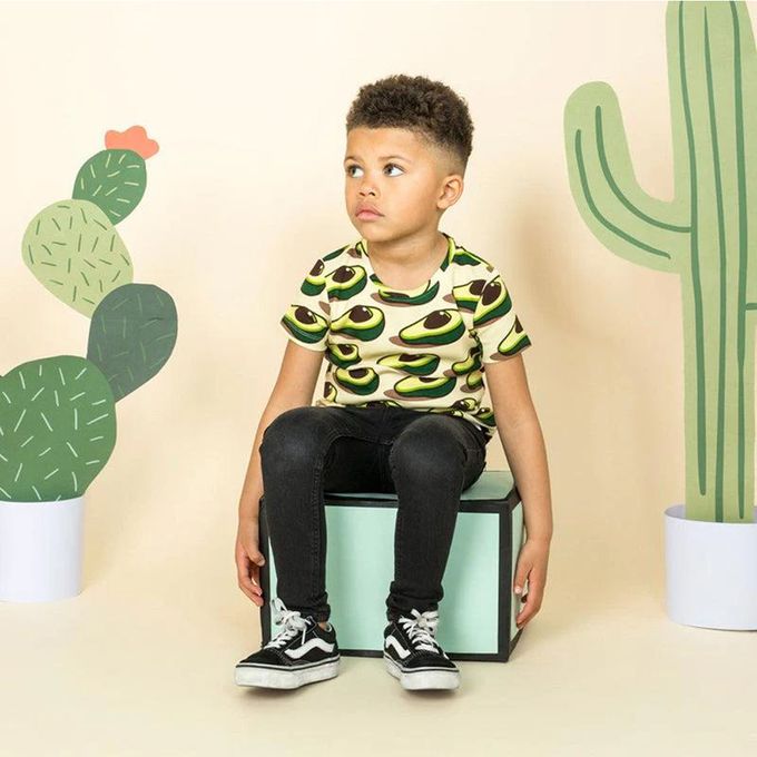 英國 SLEEP NO MORE - 100% 有機棉兒童短袖上衣-酪梨