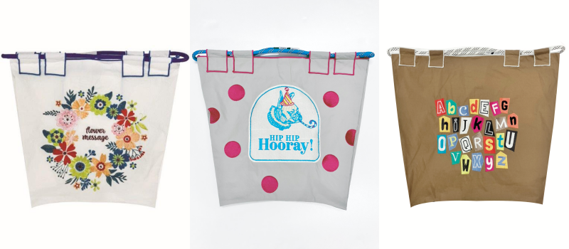 日本女裝代購 - eightbegin 粗繩刺繡購物袋/托特袋-花朵朵開-白 (S(43x38x2cm))