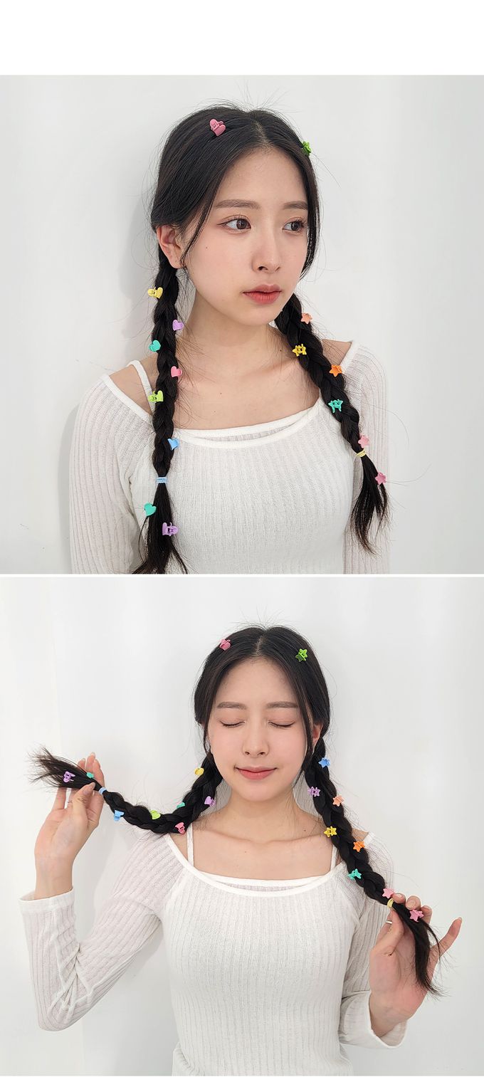 韓國 Soo&Soo - 迷你馬卡龍色小抓夾-花朵-10個一組