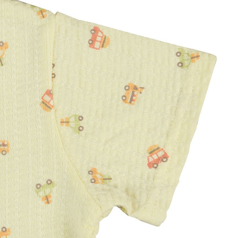 akachan honpo - 短袖兔裝-汽車-奶油色