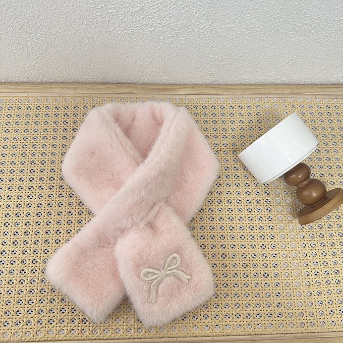 仿兔毛圍巾 兒童保暖圍巾 