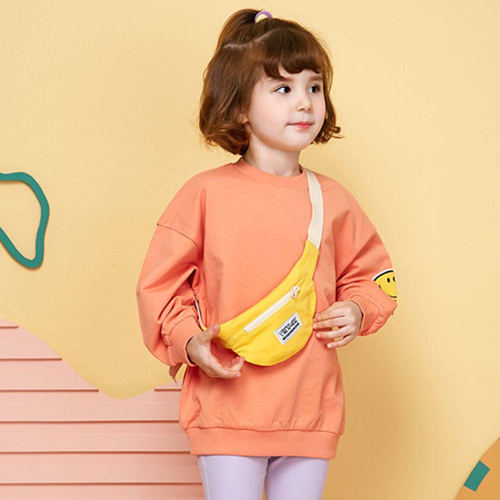 韓國 WALTON kids - 斜背包包T-橘