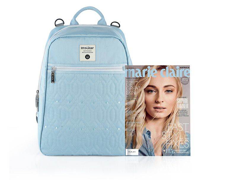 insular - 大開口防潑水菱形紋媽媽包-黑色 (30x18x40cm)