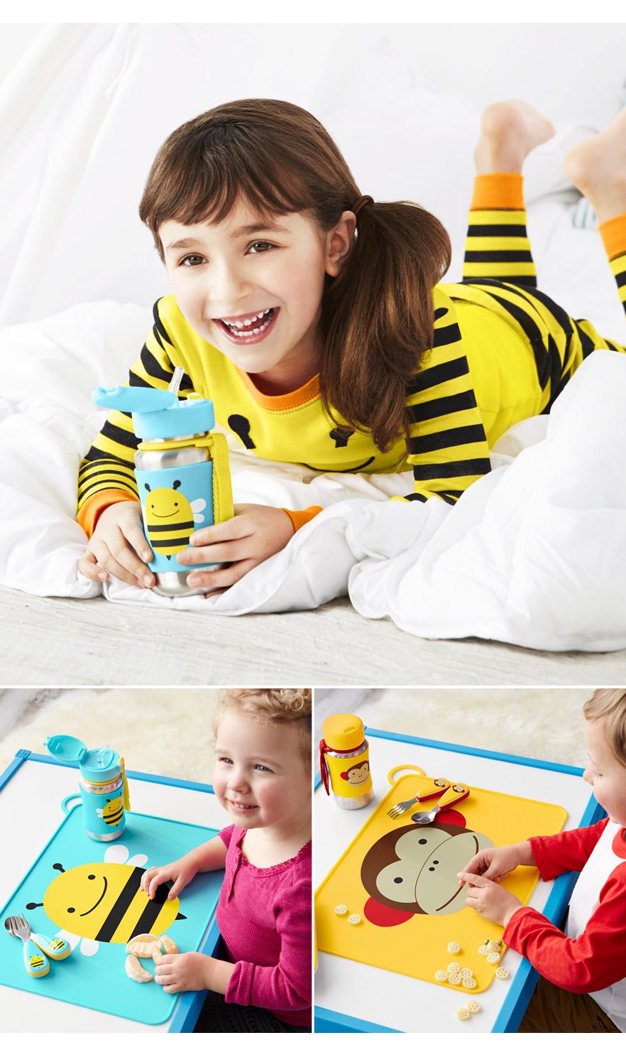 美國 SKIP*HOP - 不銹鋼水壺-蝴蝶