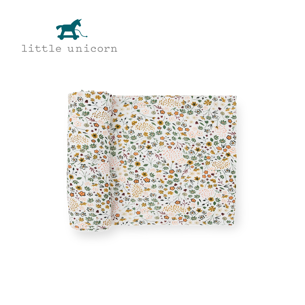 美國 Little Unicorn - 絲柔超彈包巾單入-復古壓花 (120*120CM)
