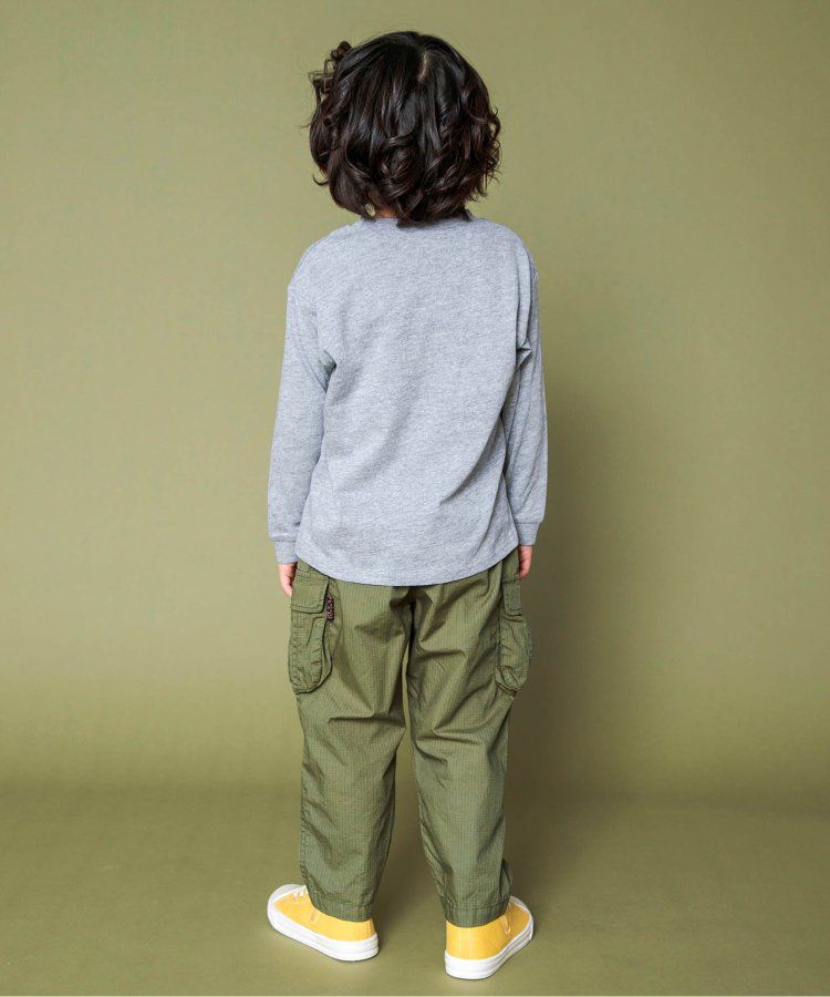 日本 BREEZE - 輕便工裝風！防撕材質耐穿長褲-卡其x黑撞色