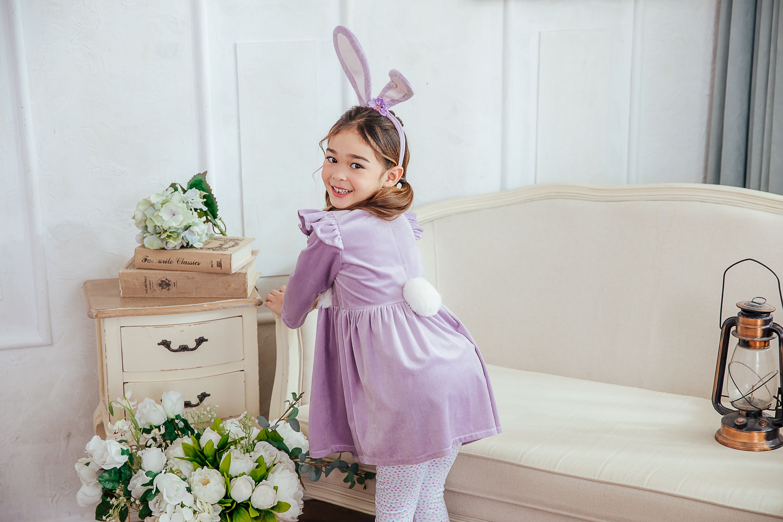 Love, Charlotte - 小兔子洋裝-兔子造型洋裝-內含洋裝+頭箍+內搭褲