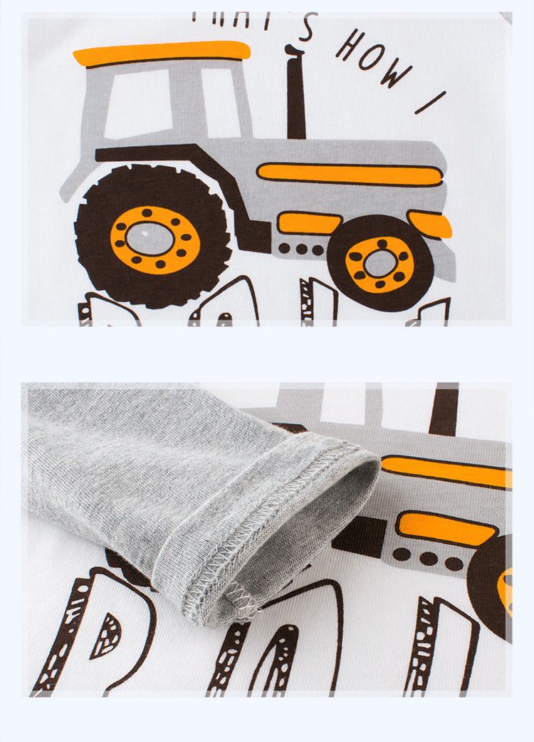 純棉長袖上衣-農村牽引車-綠色