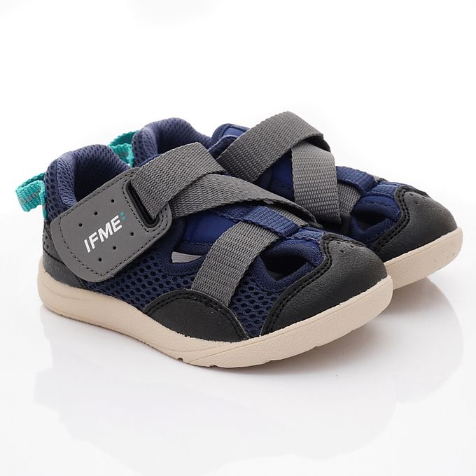 日本IFME - 護趾運動水涼鞋-IF20-332512軍藍(小童段)-水涼鞋-軍藍