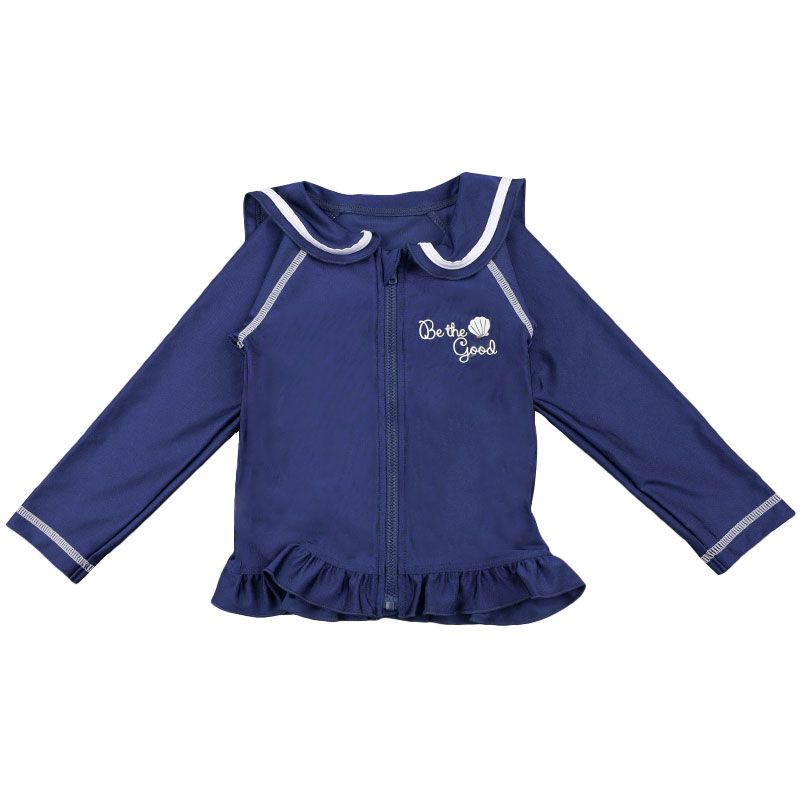 akachan honpo - 長袖防曬泳衣-水手風-深藍色