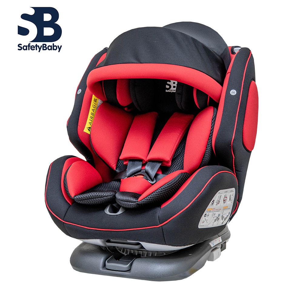 【SafetyBaby 適德寶】德國 0-12歲 isofix安全帶兩用通風型安全座椅/汽座 - 四色 (SB00370) 贈頂篷+皮革座椅保護墊