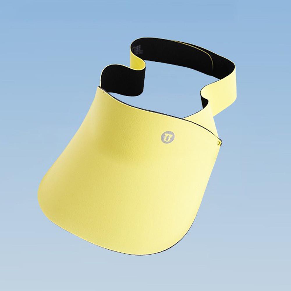 NC - 立體貼合空頂遮陽帽-可調節魔術貼-黃色 (46-56CM)