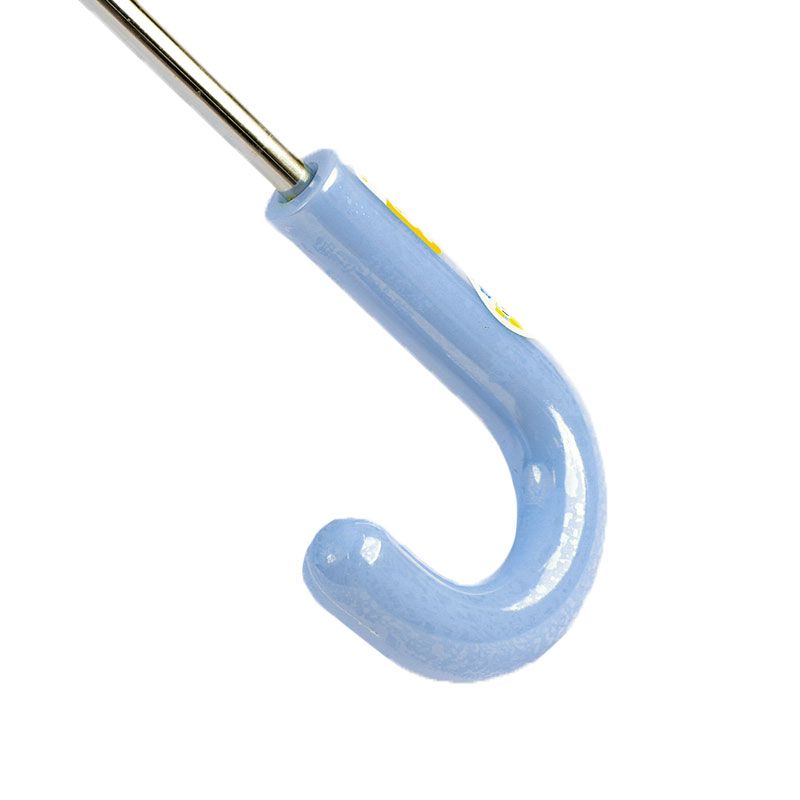 akachan honpo - 雨傘 圓弧狀傘珠-素面×格紋-淺藍色