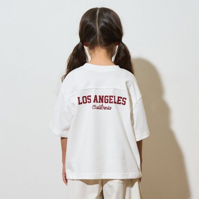 日本 b-ROOM - 正反都OK 落肩休閒T恤-字母N-淺黃