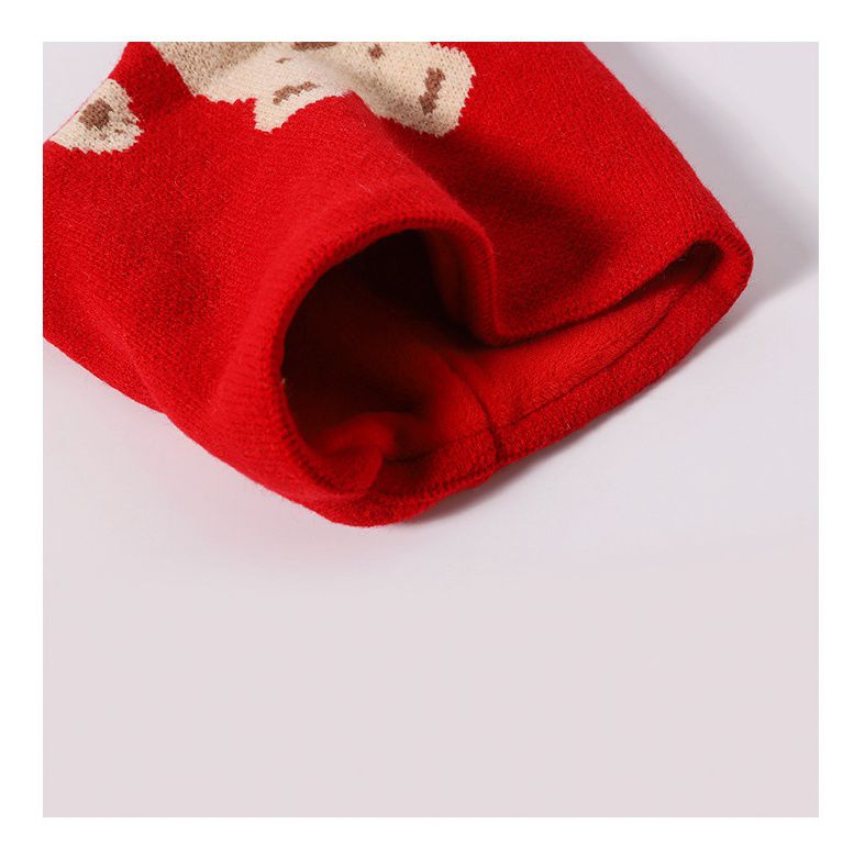 小熊圍脖毛帽組-橘色 (帽圍50-54CM/建議年齡3-8歲)