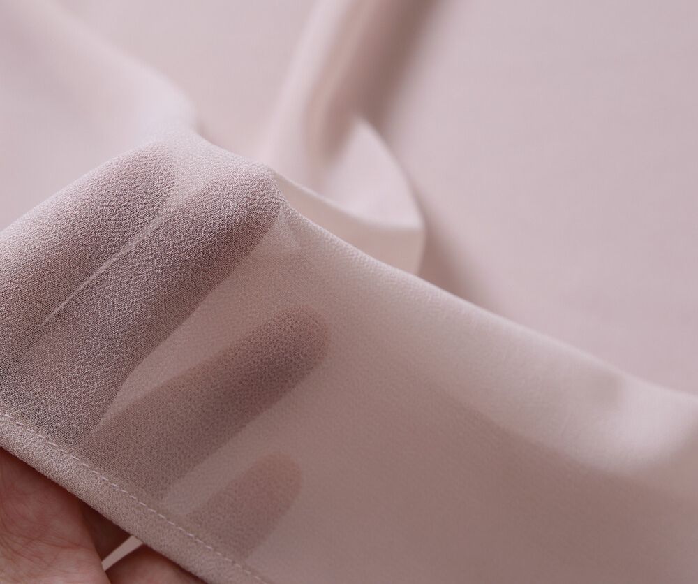 日本女裝代購 - 荷葉滾邊細百摺長袖雪紡上衣-杏