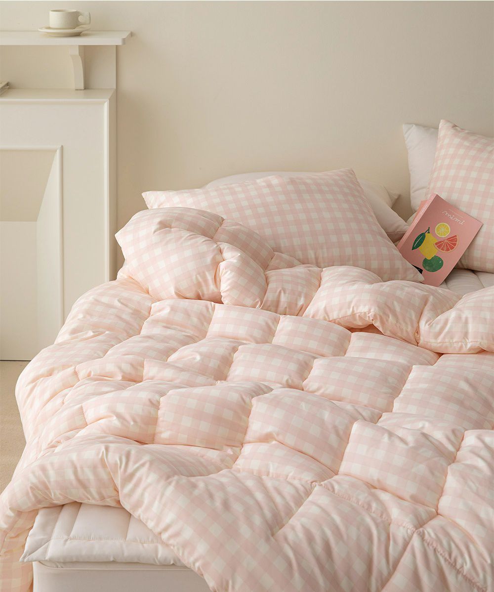 韓國 Maatila - 可水洗超細纖維桃皮感棉被-草莓果凍