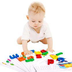 JoyNa - 英文字母拼字早教學習組 兒童玩具 英文單字拼版-青蛙