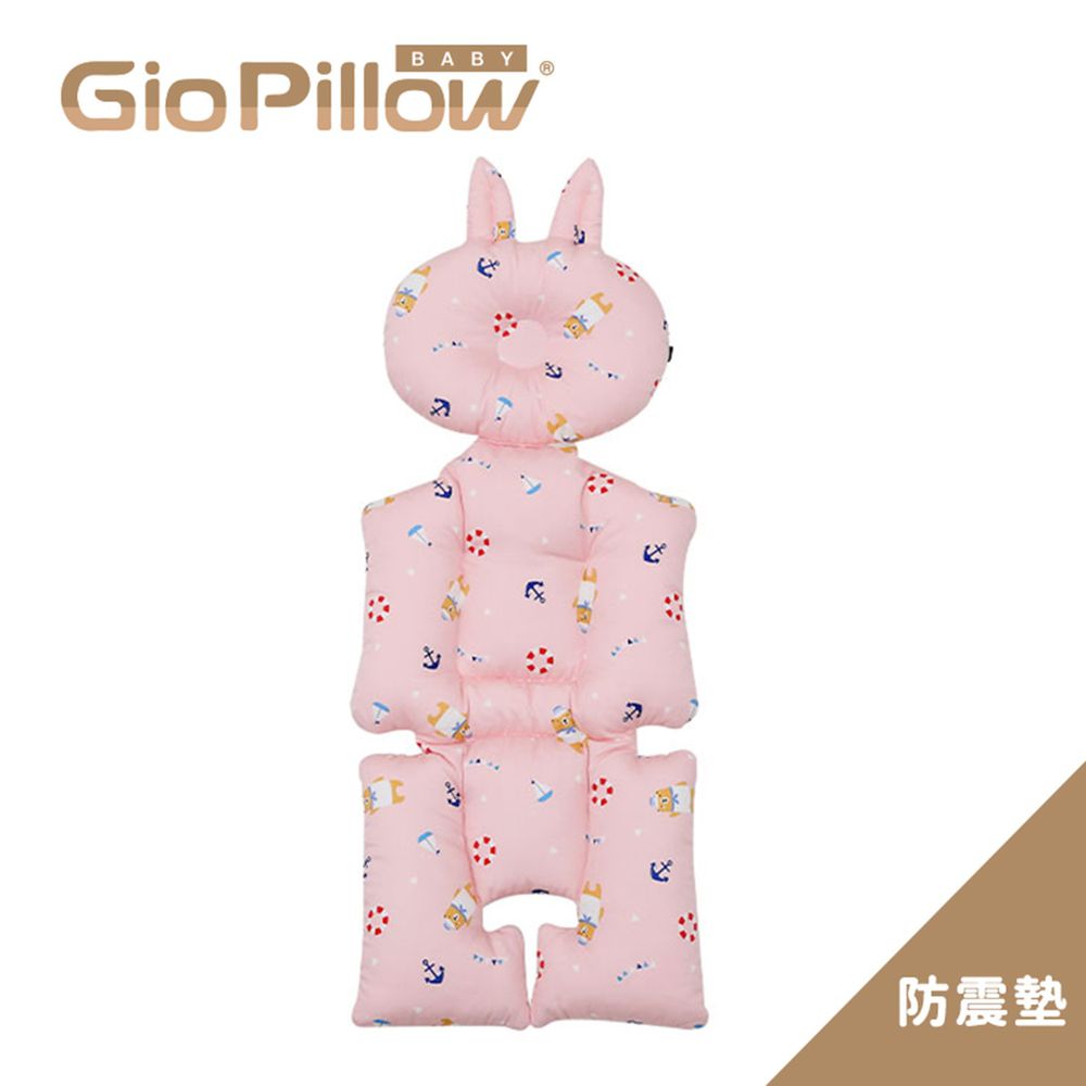 韓國 GIO Pillow - GIO雲感護頭型推車防震墊-水手熊粉