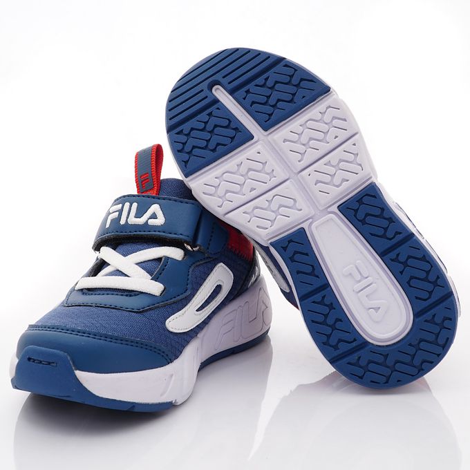 FILA - 流線慢跑運動鞋-2-J436X-321藍紅(中大童段)-運動鞋-藍紅